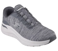 men's Shoes Skechers  Arch Fit Sport Extra Wide Slip On Gray Bungee Mesh 232709