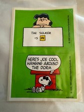 Vintage 1983 Syndicate Charlie Brown  Peanuts Snoopy Scrapbooking Sticker Strip