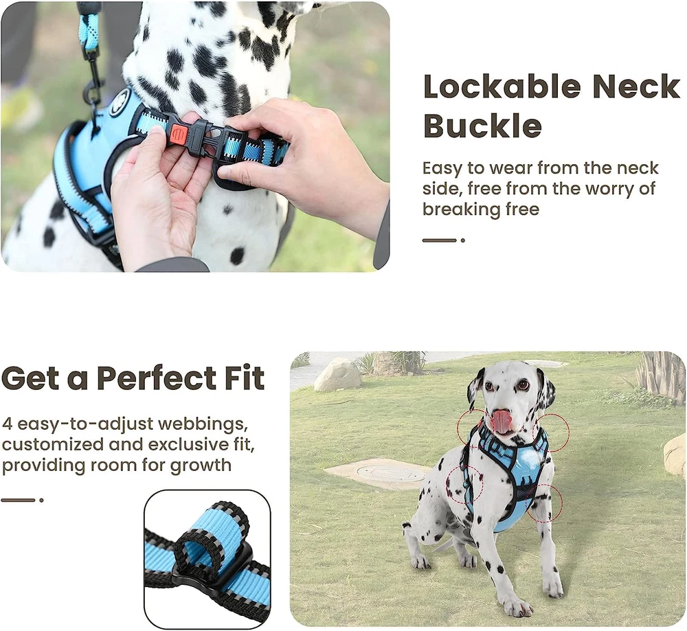 Dog Harness | No Pull Dog Harness | Reflective Oxford | Padded Handle | 4 Adjust Dog Harness | No Pull Dog Harness | Reflective Oxford | Padded Handle | 4 Adjust