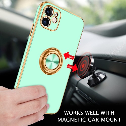 For iPhone 11 6.1" Case Shockproof Protective Rugged Cover & Golden Ring Holder - Bild 62 von 136