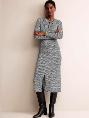 BODEN Empire Knot Midi Jersey Dress Size US 16-18R