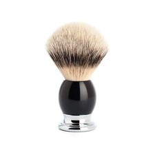 M HLE SOPHIST Black Resin Chrome Silvertip Badger Shaving Brush 1 Pound