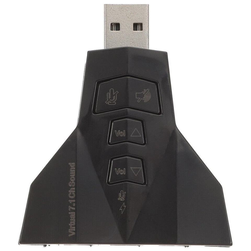 USB Externer 7.1 Kanal Audio Adapter 3D Stereo Externe Soundkarte Dual - Bild 3 von 4