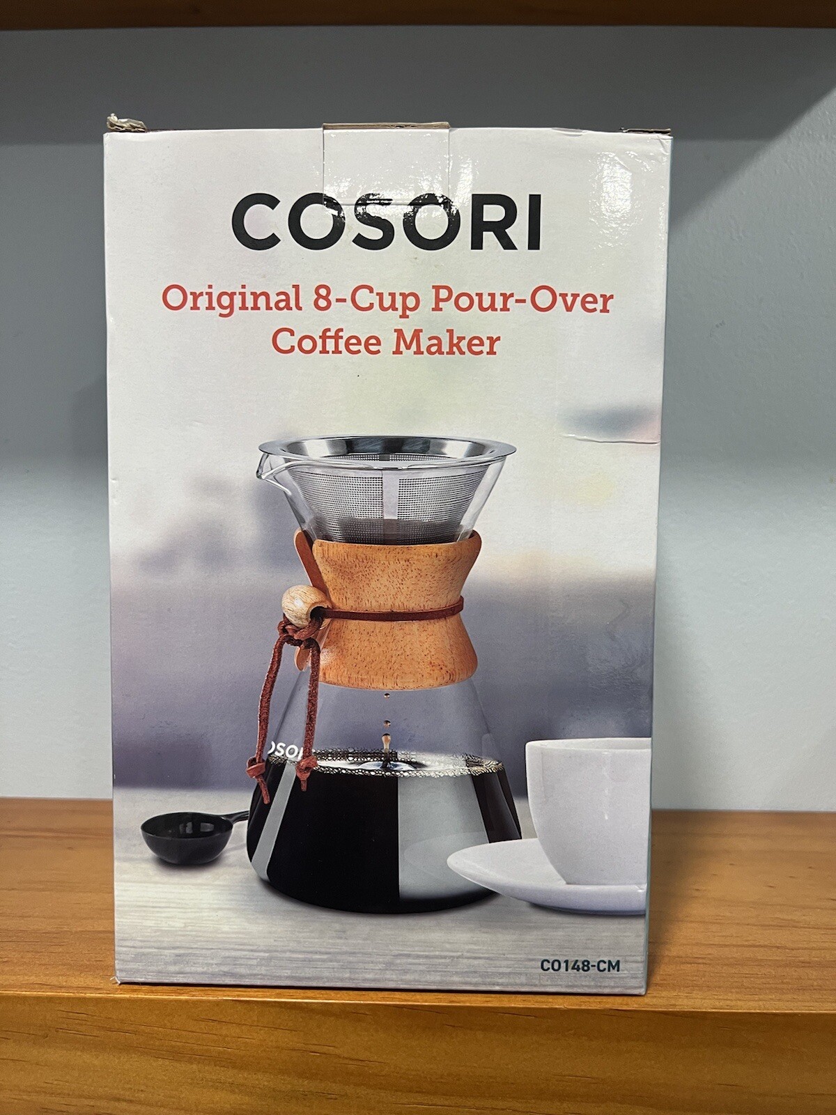 COSORI NIB Pour Over Coffee Maker with Double Layer Stainless Steel 8 Cup NEW