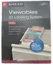 Smead Viewables 3D Labels, 25 3D Hanging File Tabs, Labels, Protectors 64905