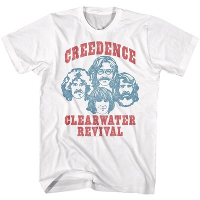 Creedence Clearwater Revival - Band - Weiß Erwachsene Kurzärmlig Solid T-Shirt