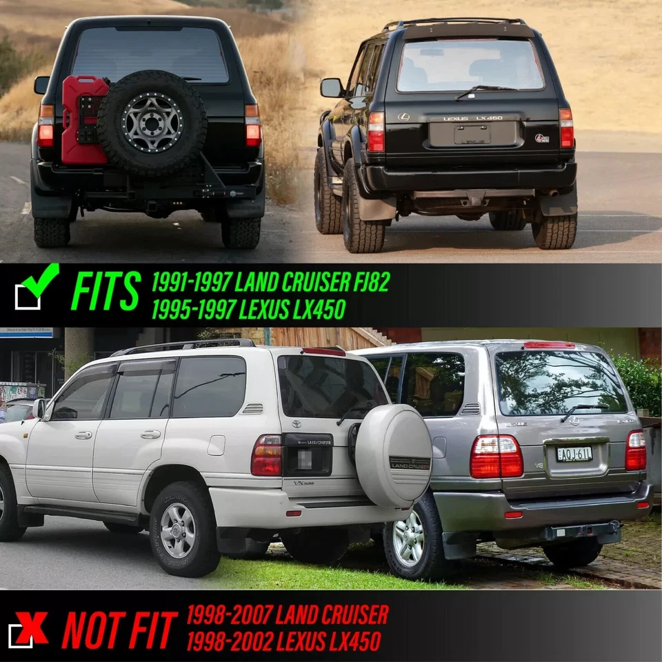 USA PAIR Replacement Rear Tail Light For 91-97 Land Cruiser / 95-97 Lexus LX450 Foto 2 de 4