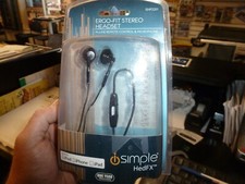 ISIMPLE ISHP2201 in Ear Headphones with Microphone 51" new