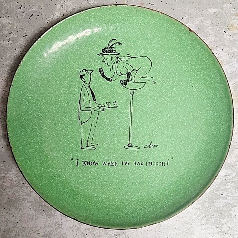 Vintage Adult Humorous Novelty Plate Rare Sam Cobean plate made by