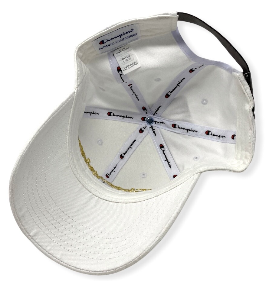 Champion Men's Classic Twill White With Gold Script