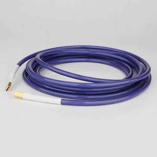 8mm 6N OCC Copper USB A to B Cable Silver Plated PE Cord for Phone Amplifter/CD - Picture 9 of 14