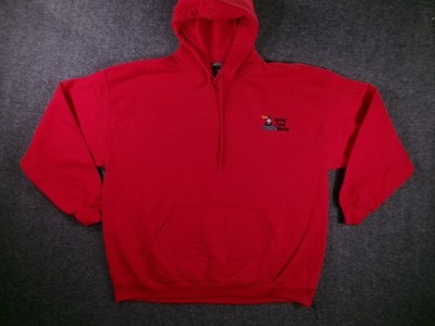 Spring Point Marina Hoodie Mens XL Red Embroidered Marina Staff Portland Maine