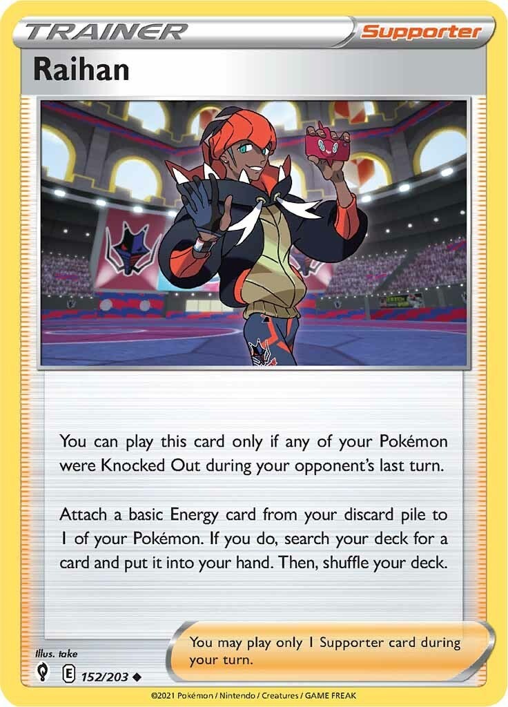 Pokemon Raihan [SWSH07: Evolving Skies - 152/203] NM Uncommon