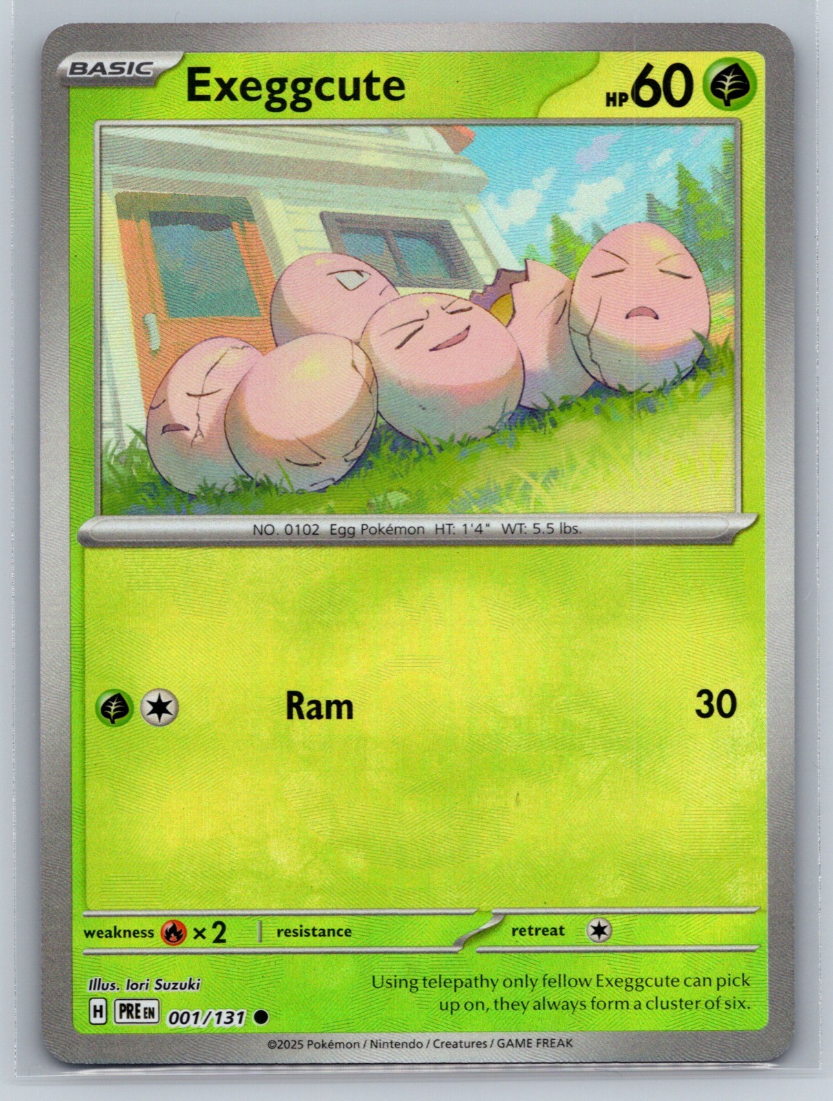 Exeggcute (Master Ball Pattern) Holo Common SV: Prismatic Evolutions 001/131 NM
