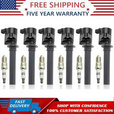 6x Ignition Coils 6x Spark Plug For 01-08 Ford Escape Mazda Tribute 3.0l Fd502