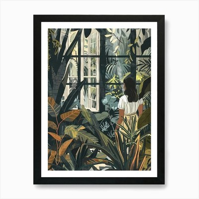 In The Garden Longue Vue House And  Framed Wall Art Poster Canvas Print Picture