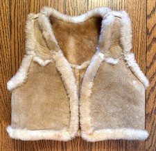 Kid s Shearling Serpa Style Suede Vest Coat, ...