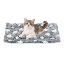 Pet cushion for soft fleece star bed 48x33 cm grey white