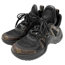 LOUIS VUITTON Sneakers Arclight Line High Cut Monogram Size 38 Shoes Approximate