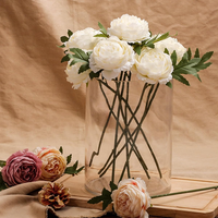 KüNstlich Pfingstrose Weiß 6 Pcs Kunstblumen Wie Echt KüNstlich Blumen Strauß Ro