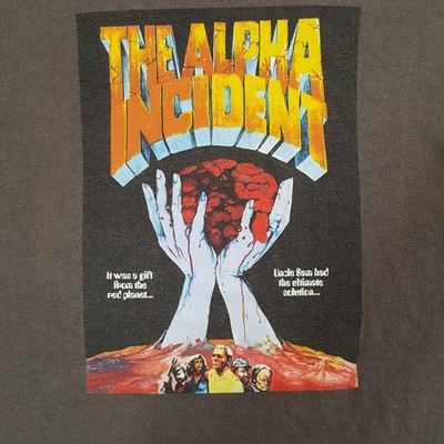 Gildan The Alpha Incident T-Shirt Men's Gray Large Graphic Sci Fi Horror