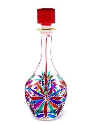 Signierte riesige 31cm Murano Glas Italienische Luxus Karaffe/Stopfen Luigi Bormioli