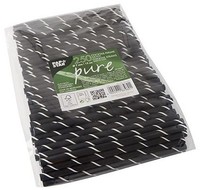 "Papstar Papier-Trinkhalm \"Pure\" 150 Mm Schwarz / Weiß Aus Papier 250 StüCk"