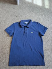 MENS LACOSTE SHORT SLEEVE NAVY BLUE POLO SHIRT SIZE MEDIUM FR4