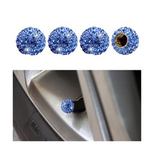 4PCS Bling Diamond Car Tire Valve Stem Cap, Crystal Rhinestone Wheel Valve Pr...