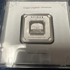 1 oz .999 Silver GEIGER EDELMETALLE Bar In Assay plastic holder.