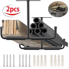 2 Pack Overhead Garage Storage Hooks Hooks, 17" Heavy Duty Ceiling Mount Hangers