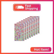 Uxney 3584 Pcs Gem Stickers, 8 Sheets Self Adhesive Rhinestone Stickers Bulk Pee