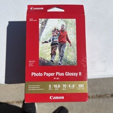 Canon Plus Glossy II PP-301 Inkjet Print Photo Paper - 100 Sheets