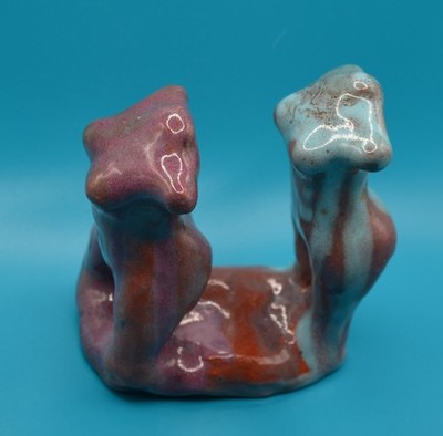 '' Calliope and Clio'' - Expensive Original Clay sculpture, hand made & glazed.