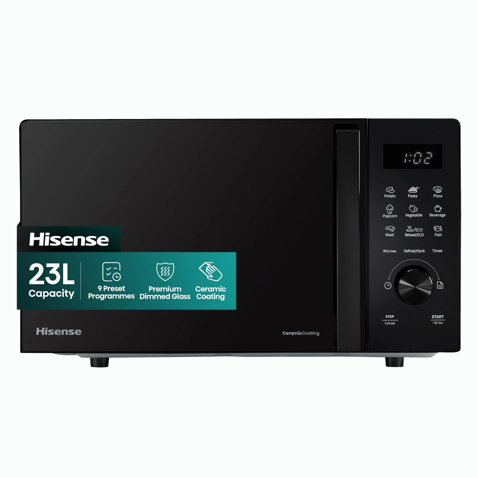 Hisense H23MOBSD1HUK 23 Litre 800W electronic Microwave with Auto Defrost