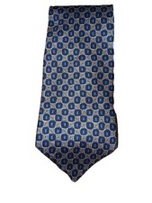 BARRINGTON Blue Geometric Business Formal Men's Tie 57L 3.75W