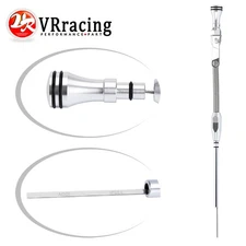 Small Block Chevy Chrome Flexible Oil Dipstick PASSENGER Side 305 350 1980-1995