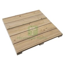 1PZ PEDANA PER GIARDINO IN LEGNO CM 50 X 50 X H 3,2: