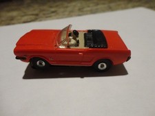 vintage aurora tjet ho slot car red mustang convertible
