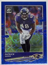 2020 Panini Donruss Optic: Circles Blue Prizm Rookie Card — PATRICK QUEEN (RC)
