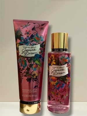 RARE Victoria's Secret JASMINE DREAM Fragrance Mist 8.4 fl oz & Lotion Set - NEW