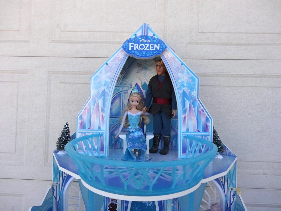 Disney Frozen Elsa Ice Castle Dollhouse furniture Dolls Sled Sven Kidkraft - Image 3 of 4