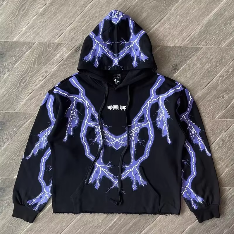 Missing Since Thursday Purple Thunder Hoodie Men's Black
