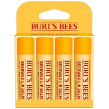Burt's Bees Lip Balm - Original Beeswax, Lip Moisturizer 4 Tubes, 0.15 oz. -NEW