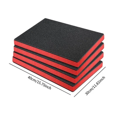 4x Tool Box Foam Inserts Polyethylene Tool Foam Sheets High Density for DIY