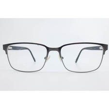 Bulova Bandera Grey Rectangular Eyeglass Frames 59-17-150 Mens Metal Eyewear