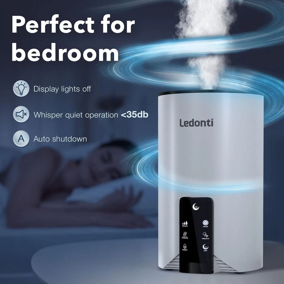 Ultrasonic 4L Humidifier – App-Controlled with Aromatherapy for Home & Office - Image 4 of 4