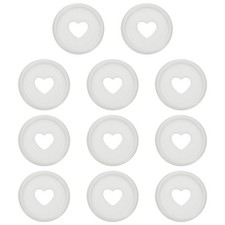 24mm Plastic Book Binding Discs, 11 Pack Expansion Discs Heart, White