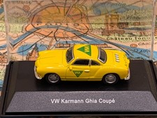 Schuco Model Car 1:87 H0 VW Karmann Ghia Coupe Yellow World Cup