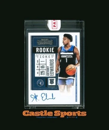 2020-21 Contenders #105 Anthony Edwards Rookie Ticket On Card Auto RC Twolves